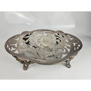 Large Christofle Art Nouveau Silver Plate Warming Stand 13.5"‎